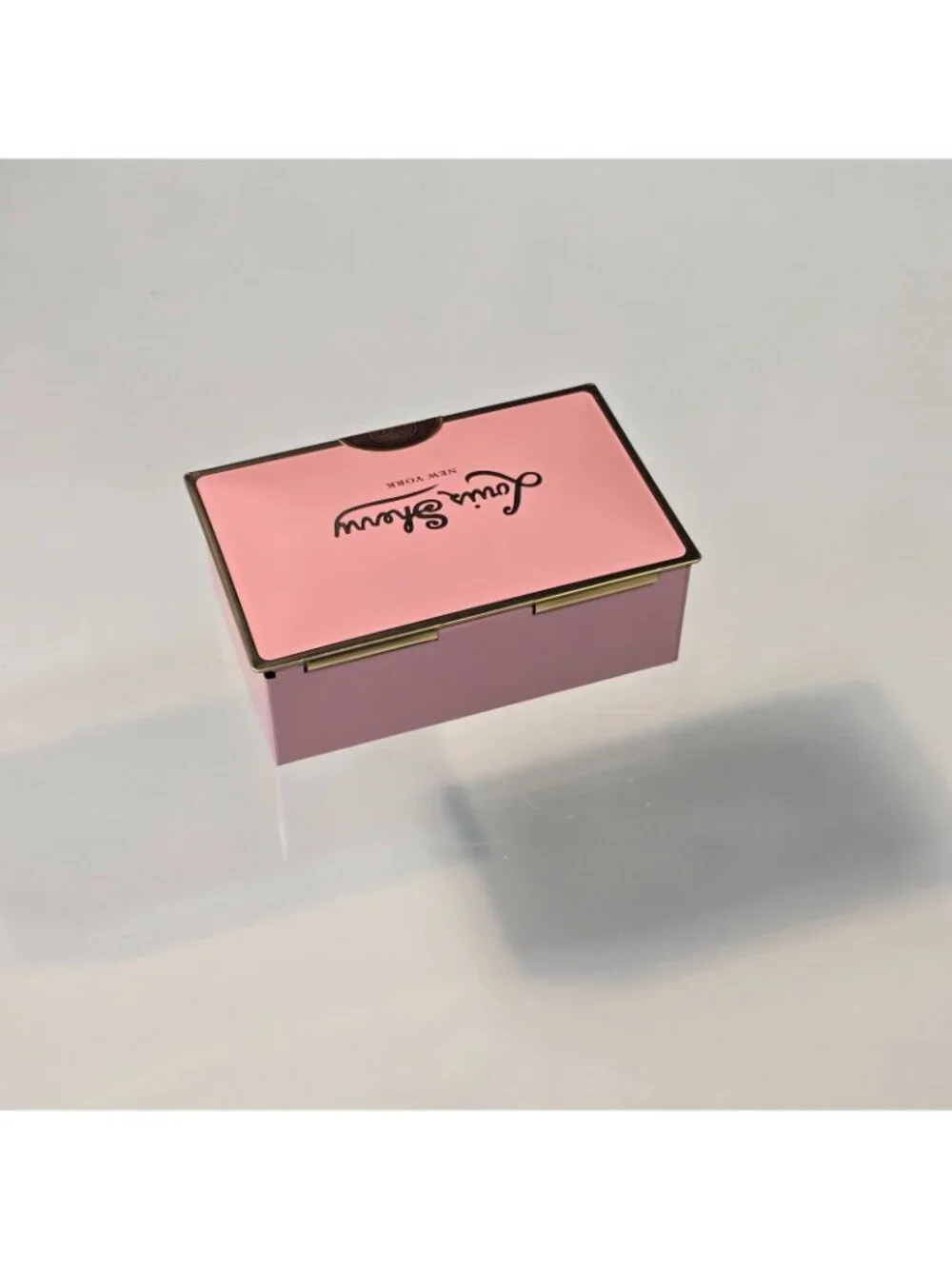 Louis Sherry NYC EMPTY Chocolate Tin Box Camellia Pink 3.5 x 2.25 inch